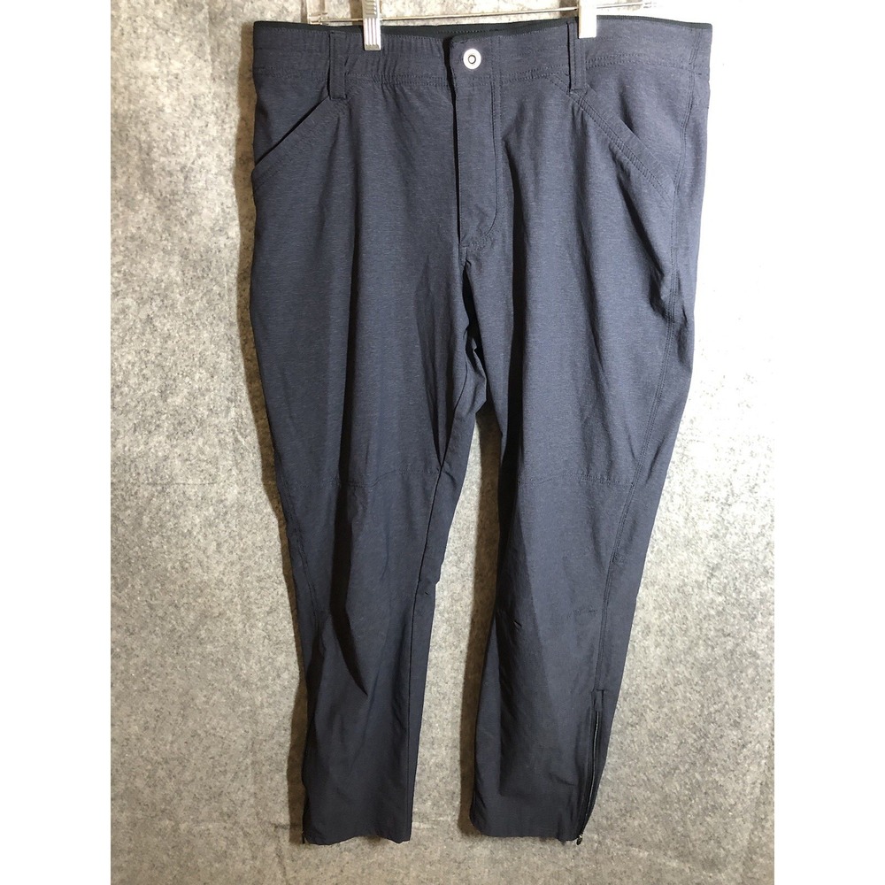 Kuhl Pants 36x32 Gray Weekendr Tuff Lite Saddle Stitch Hem Zip Hike Outdoors